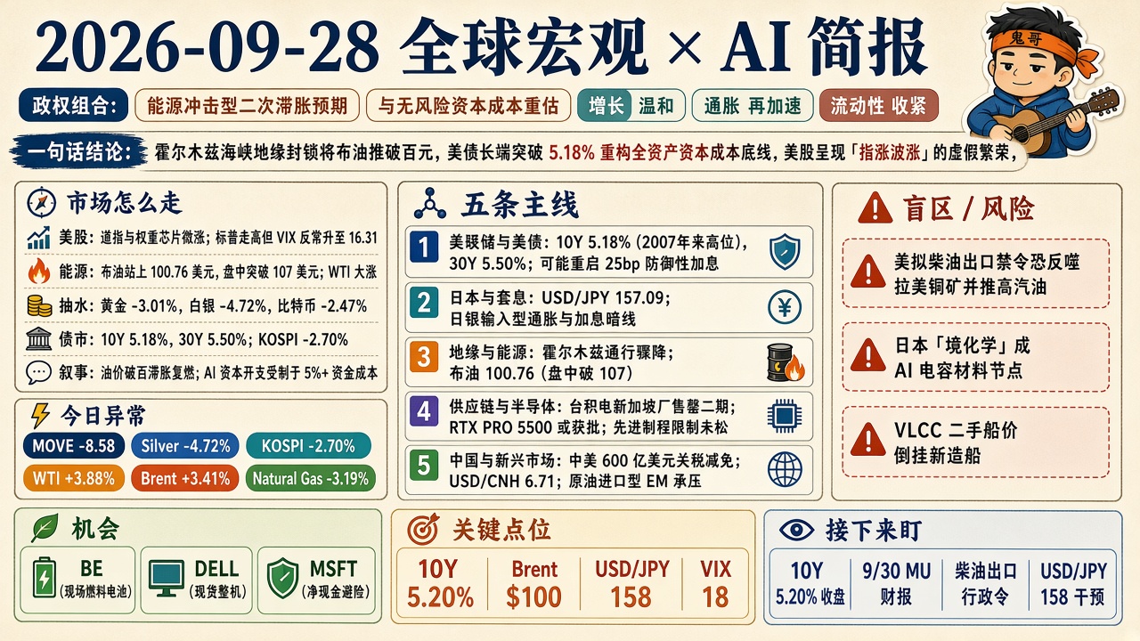 全球宏观 × AI 每日简报 2026-09-28