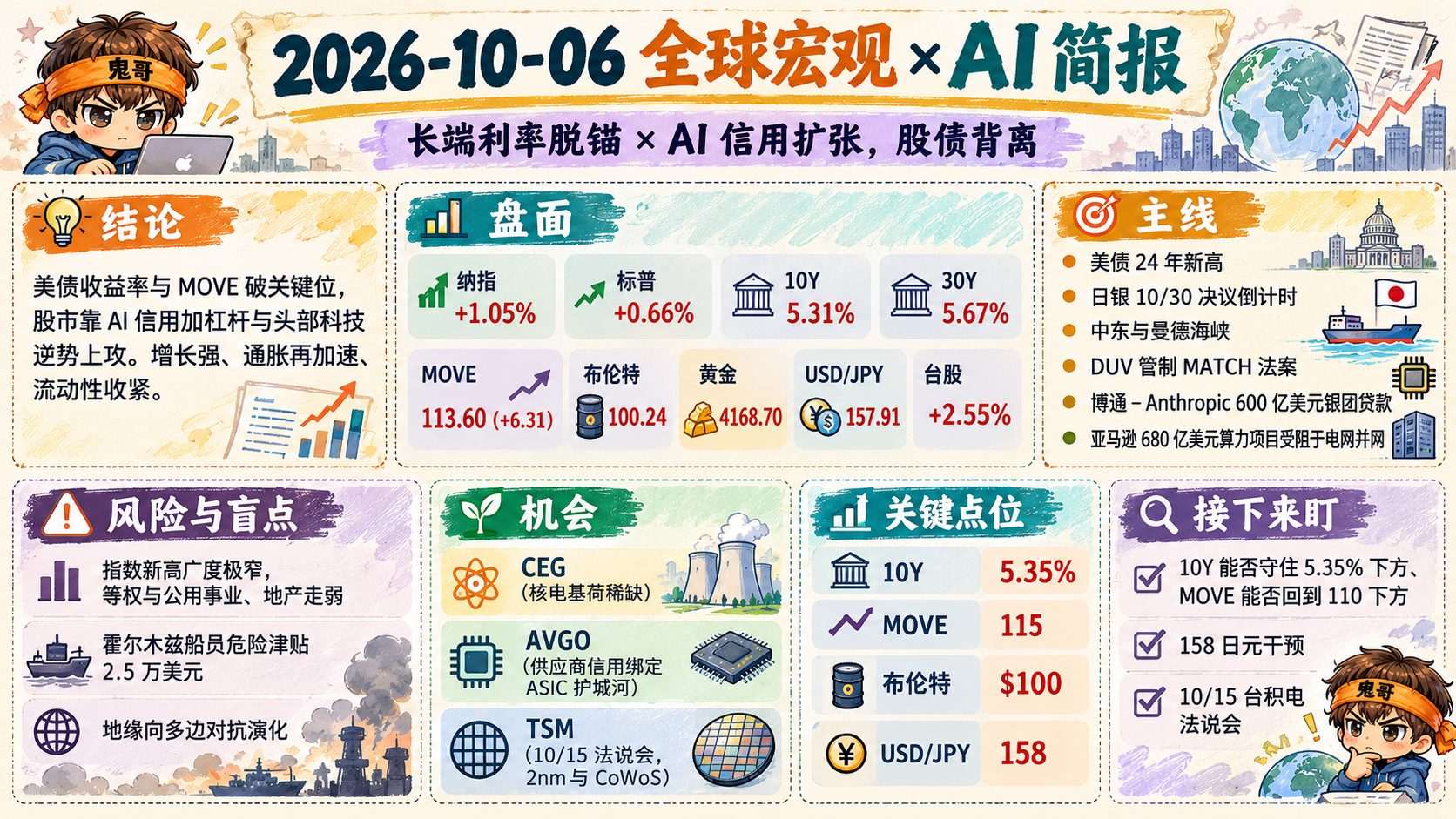 全球宏观 × AI 每日简报 2026-10-06