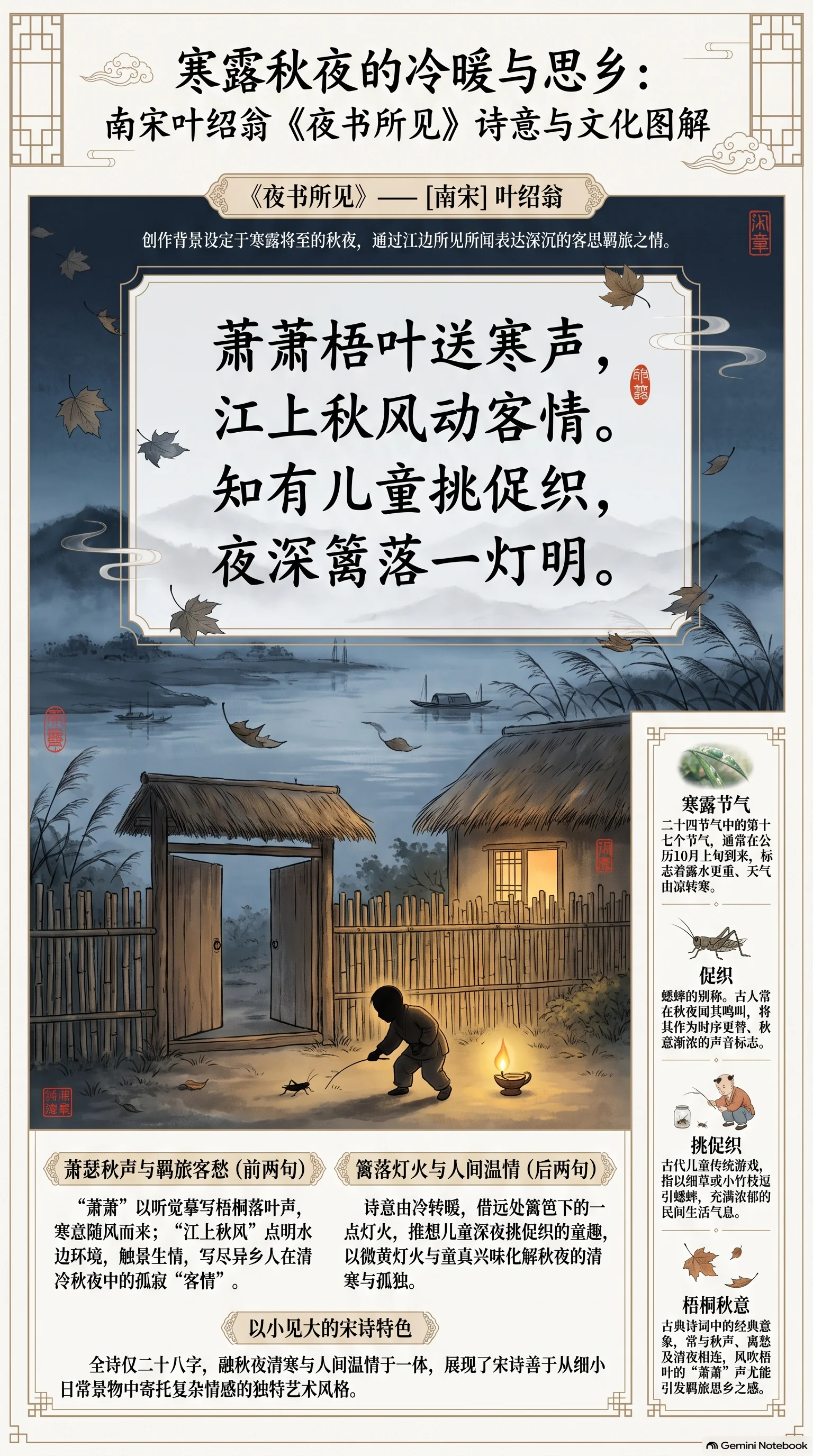 夜书所见 信息图